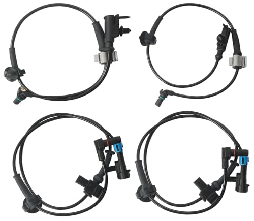 4PCS ABS Wheel Speed Sensor Front & Rear Left & Right Compatible with 2007-2014 Chevy Silverado 1500/Avalanche/Suburban 1500/Tahoe GMC Yukon/Yukon XL 1500 Cadillac Escalade Replace 15229012 ALS1464