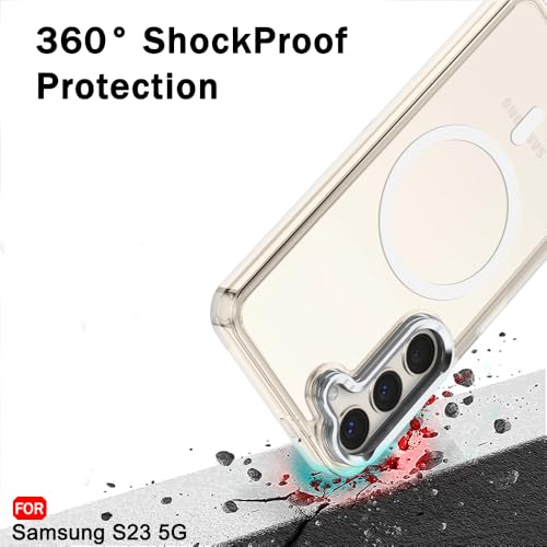 Image of TheGiftKart Ultra-Hybrid Crystal Clear Back Case Cover for Samsung Galaxy S23 5G | Shockproof Design | Camera Protection Bump | Hard Transparent Back Case for Samsung Galaxy S23
