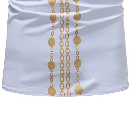 Chemise hipster africain à manches longues d'exception blanc XL - 5