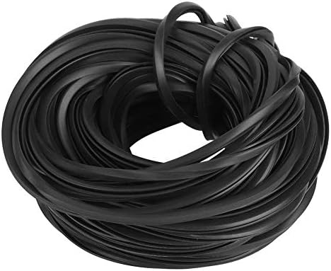 Zwindy Black Greenhouse Glazing Seal, Roll-in Eden Greenhouse Rubber Strip Line Cable, Non-Slip Glass Green House Glazing Rubber Gasket, Greenhouse Accessories for Glass Sealing(18m)