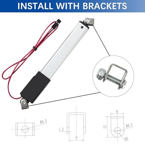 Linearantrieb DC 12V 188N 100mm Linearmotor Linear Actuator Lineartechnik-Aktuatoren für Medizinische,Automobil, Elektrische Türöffner,Lifting Sofa (5mm/s)