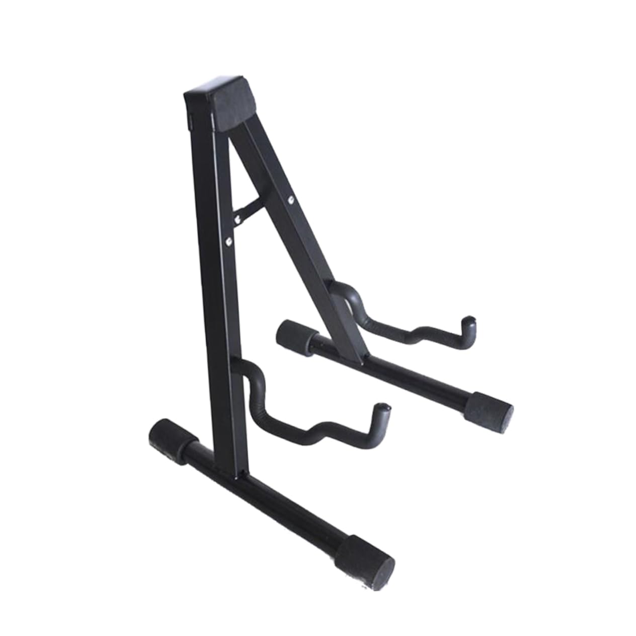 HANABASS Vertical Guitar Stand Non Slip Metal Holder for Acoustic Electric and Bass Guitars Lightweight Portable Design Durable Support for Ukulele and Black