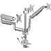 Lorell 99804 USB Pole Triple-Monitor Mounting Arm, Gray
