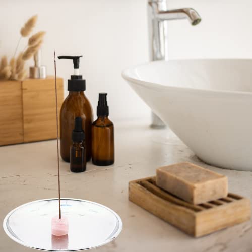 Newwe Rose Quartz Crystals Incense Holder For Sticks, Healing Cr #TOP5