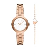 Armani Exchange Orologio analogico al quarzo da donna con cinturino in acciaio inox AX7175SET