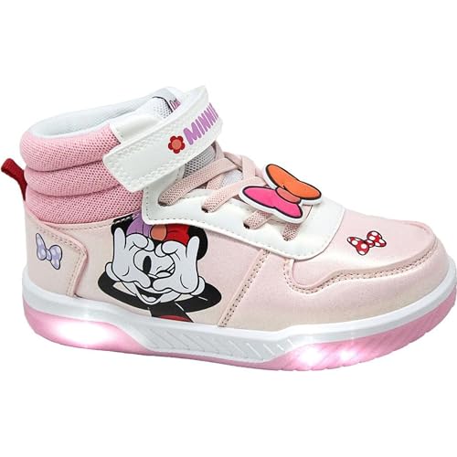 Basket Minnie pour enfants avec semelle lumineuse en PVC pour garçons et filles