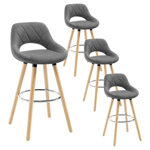 WOLTU Tabouret de Bar Lot de 2, Chaise de Bar Haute Cuisine, Réglable en Hauteur, Siège pivotant à 360° Confortable, avec Dossier et Repose-Pieds, pour Cuisine, Salle à Manger, en Velours, Gris WOLTU Tabouret de Bar Lot de 2, Chaise de Bar Haute Cuisine, Réglable en Hauteur, Siège pivotant à 360° Confortable, avec Dossier et Repose-Pieds, pour Cuisine, Salle à Manger, en Velours, Gris