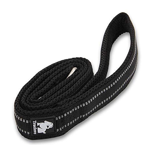WINHYEPET True Love Dog Leash Nylon Reflective Comfortable Handle Lead Puppy Training Walking Rope Easy Control Suitable Small Medium Large Breeds 110cm Length TLL2111(Black,XS) โ image 1