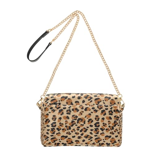 Joitme Leopard Print Black Brown Spots Crossbody Womens Purse Cell