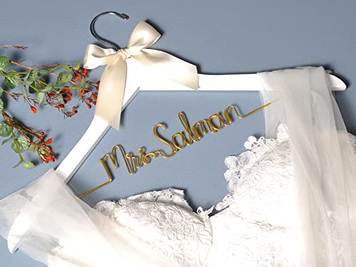 Vnque Custom Wedding Hanger Birdal Last Name And Date Birdesmaid Gift #TOP2