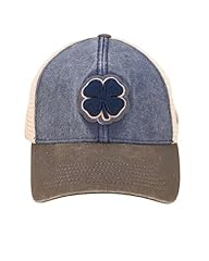 Navy Hat/3d Navy Clover/Stone Trim Felt Patch