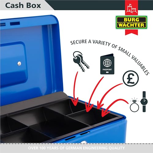 Burg Wachter Money 5025 10" Cash Box, Blue