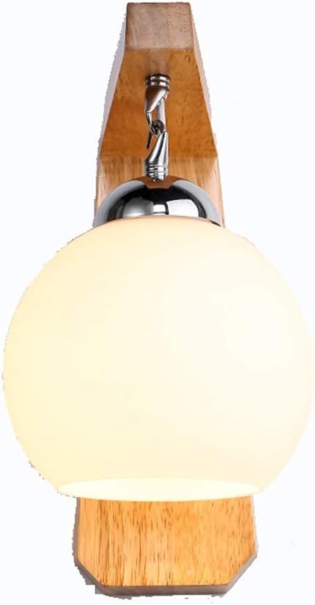 WYRKYP Nieuwigheid Wandlamp, Scandinavisch Modern Minimalistisch Massief Houten Wandlamp Persoonlijkheid Creatieve Boormige Verlichting Lampen Diameter 20Cm Hoog 25Cm5-10 Vierkante Meter Woonkamer Sl photo 3