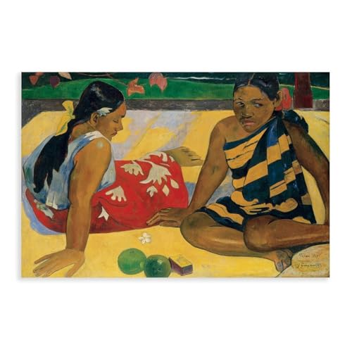 UXCBIA Paul Gauguin Parau Api (What News), 1892 Reproduction Oil