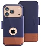 LUPA Legacy for iPhone 17 Pro Wallet Case, Ultra Slim & Protective, Shockproof, Credit Card Holder, Wireless Charging Compatible, Premium Vegan Leather, Folio Cover (6.3