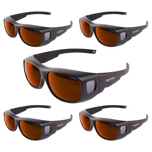 UpaClaire IPL Laser Safety Glasses 190nm-490nm Protective Goggles Anti-Fog UV400 Protection OD5+ For Ipl Pulsed Light Hair Removal Beauty Therapy 5Pcs