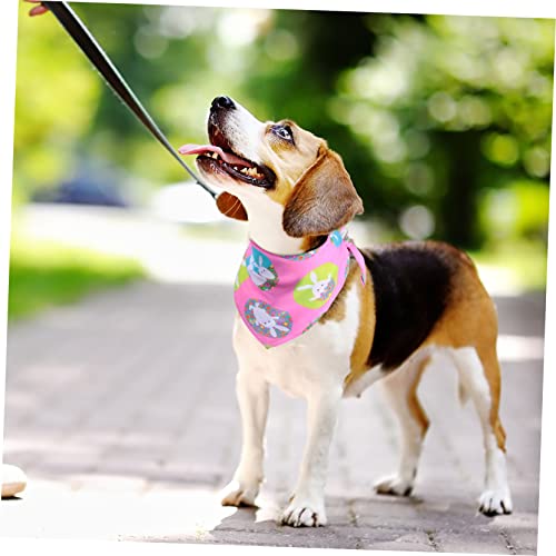 Yardwe 6 Peças Triângulo da Páscoa Lenço de animais de estimação Lenço de triângulo para animais de