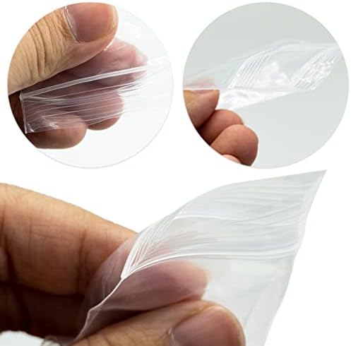 100 Grip Seal Bags Resealable Zip Poly Bags 7 X 10cm Small Plastic Bags, Clear Reusable Lock Zipper Bags for Beads Jewelry Snacks Seeds Coins