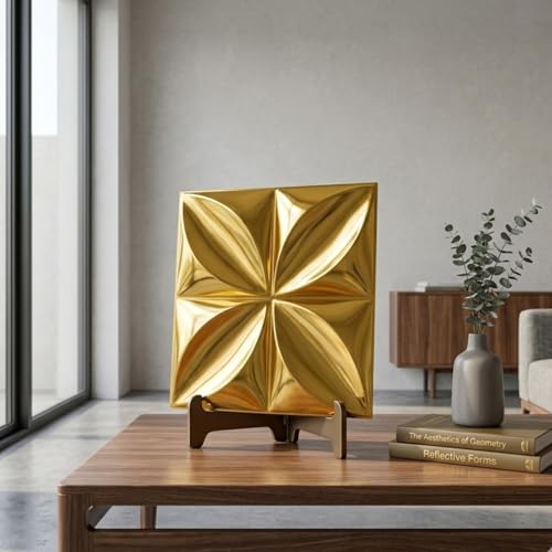Image of Kayra Decor Luxury 3D PVC Wall Panels - Butterfly Pattern, Gold Finish | 19.7 inch x 19.7 inch | Pack of 40 | Covers 107.60 Sq. Ft. | Stylish Wall Cladding for Home & Office Interiors