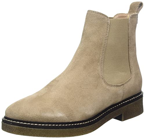 FIND Chunky gumowa podeszwa, damskie buty Chelsea Boots, szary (Taupe Taupe), 40 EU (7 UK)