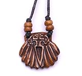 Colgante concha jacobea y Cruz de Santiago