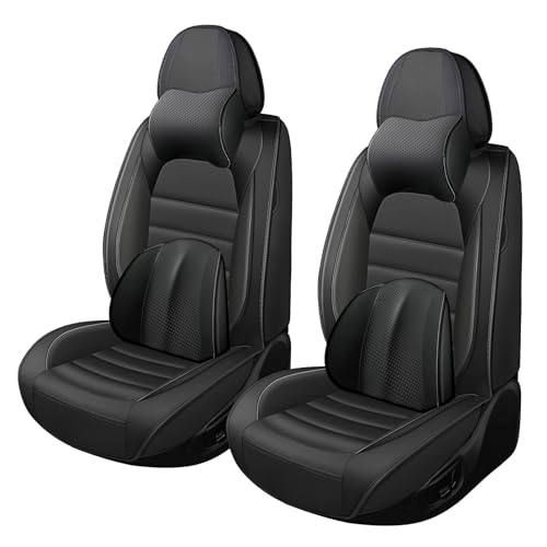 Image of Car Seat Covers for Ford F-150 F-250 F-350 XL XLT STX Lariat King Ranch Platinum Raptor Seat Covers 2007-2026, Waterproof Seat Protectors(Luxury 2 Seats /Black)