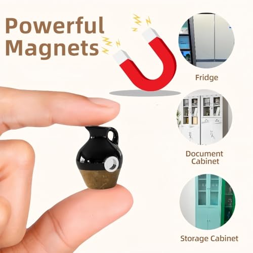 Imanes para Refrigerador Mini Jarrón Cerámica 8 Piezas miniatura 3