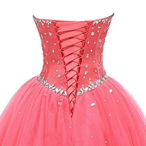 Image of Likedpage Women's Sweetheart Ball Gown Tulle Quinceanera Dresses Prom Dress