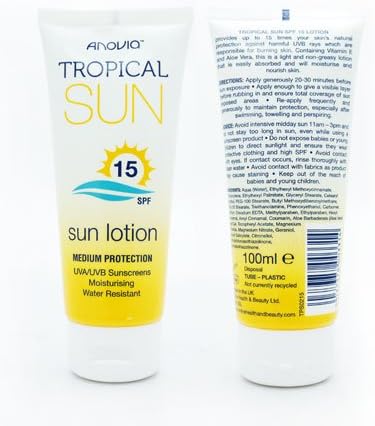 Anovia Tropical Sun Spf 15 Sun Lotion 100Ml