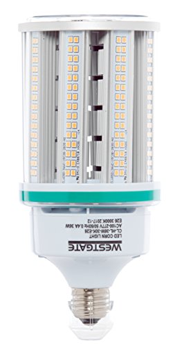 Westgate Lighting LED High Lumen Corn Lamps - Outdoor Lighting with CRI >80 - Corn Lamp with 360 ° Beam Angle (36W (E39 Base) 3000K Warm White)