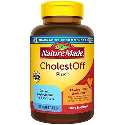 Nature Made CholestOff Plus ، مكمل غذائي لدعم صحة القلب ، 100 كبسولة هلامية ، توريد لمدة 25 يومًا