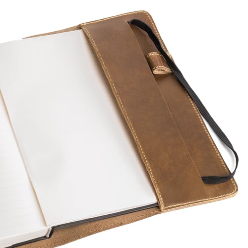Image of Hide & Drink, Case for Hardcover Leuchtturm A5 (5.75 x 8.25 in.) Notebook, Protective Cover for Journal, Personal Planner, Full Grain Leather, Handmade Writing Accessory (Single Malt Mahogany, A5)