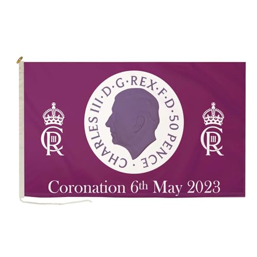 DuraFlag King Charles III decoración histórica para balcones y mástiles de exterior Estilo G