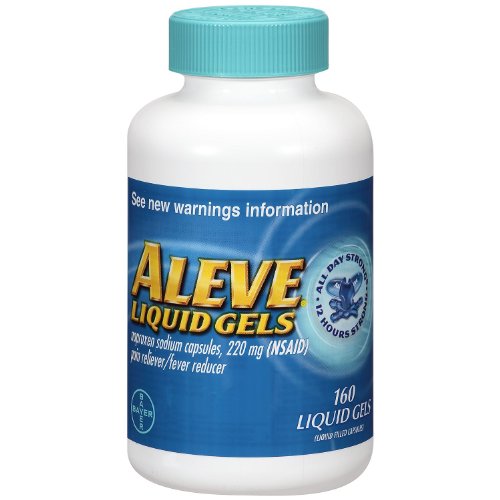 Aleve Liquid Gels with Easy Open Arthritis Cap, Naproxen Sodium, 220mg (NSAID) Pain Reliever/Fever Reducer, Pack of 1, 160 Count