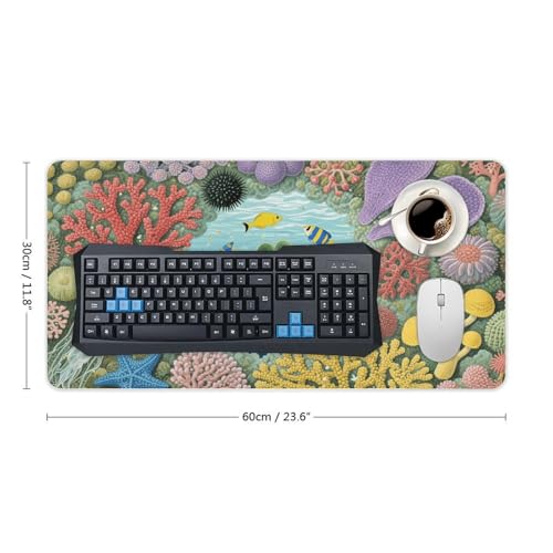 Coral Reef Desk Mat Fashion Large Mouse Mat Non-Slip Rubber miniatura 2