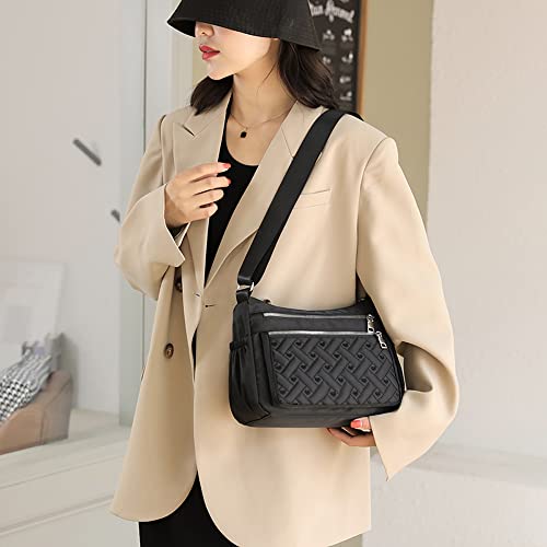 Crossbody Bag for Women Shoulder Handbag Nylon Multi-Pocket Bags Lightweight Work Travel Messenger Bag3
