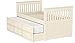 La Salle Twin Captain's Bed with Trundle and Storage Drawers White