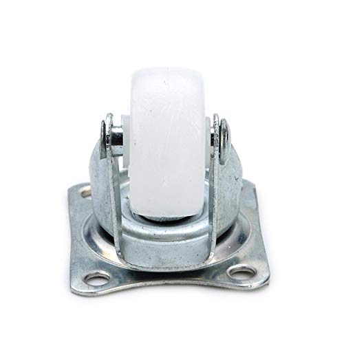 Ruedas, 4 Ruedas giratorias universales de 10 kg, 1 Pulgada, para Muebles, Color, de Polipropileno y Nailon, con Doble Rodillo para Plataforma, cto y Silla.