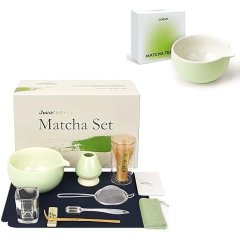 Joiish 10-Pcs Matcha Kit & Replacment Matcha Bowl Set Cover