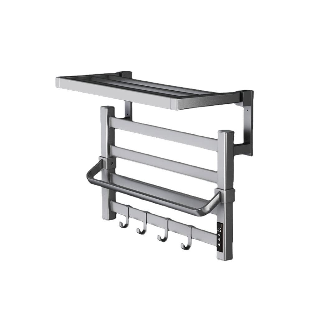 JvFbjLF Electric Towel Rack For Home Bathroom Without Hole Punching Carbon Fibre Heating Drying Bathroom Shelf