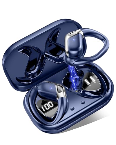 Wireless Earbuds, Bluetooth 5.4 Headphones Sport, Deep Bass Stereo Earphones Wireless Bluetooth, Noise Cancelling Mic, 50H Playtime, IP7 Waterproof Ear buds for Sport/Running/Gym, Dual LED Display