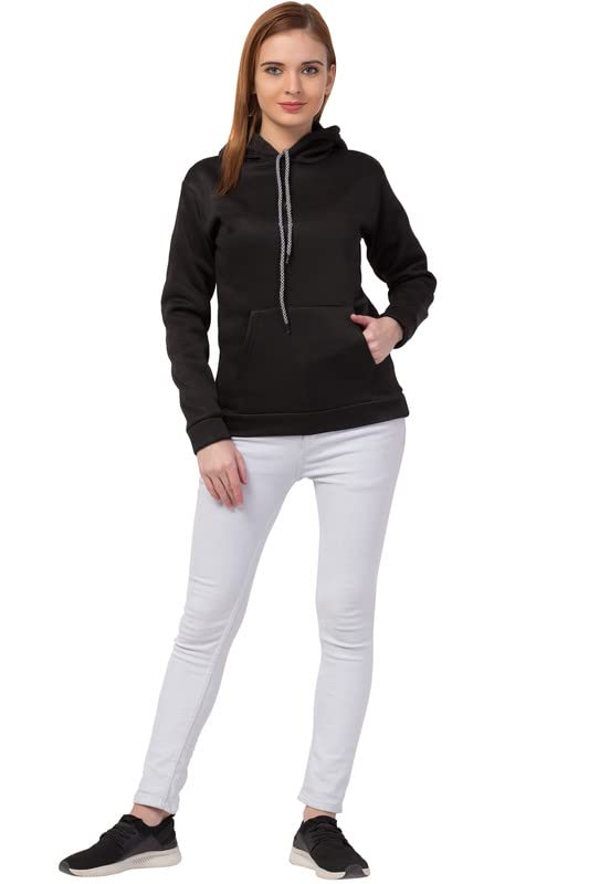 Image of Women's Fleece Plain Hoodie