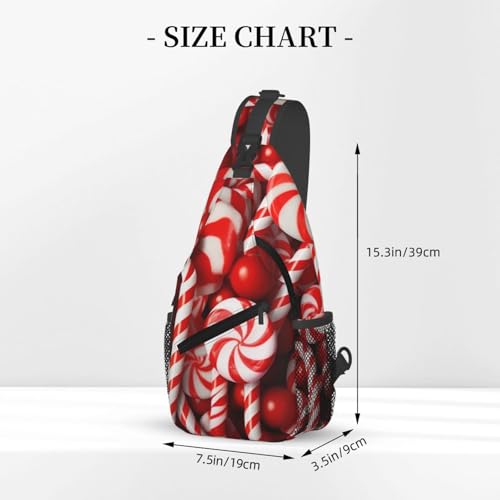 Bolso cruzado Candy Canes estilo Sling para hombre y mujer miniatura 3