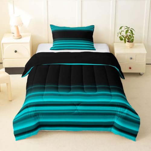 Feelyou Abstract Ombre Comforter Set Soft Twin Size Bedding Set