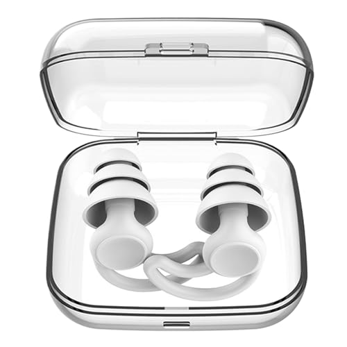 Reducción del ruido tapones para los oídos, tapones para los oídos dormidos Mejora del ruido - Pendientes de bloque de silicona reutilizables - 25-28 dB tapones para los oídos con reducción de ruido