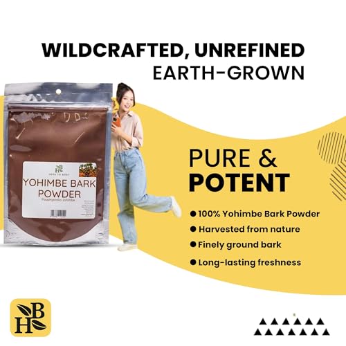 herb to body yohimbe bark powder  4 oz wildcrafted dried yohimbe powder sourced from africa for herbal tea and traditional uses