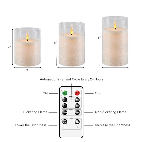 Obrldpao Flameless Candles Battery Operated Candles With Timer,Real Wax Led Candles With Remote Real Wax For Home/Wedding Decor(Ivory) #TOP4