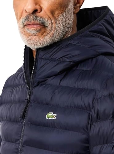 Image of Lacoste mens Quilted Hooded Puffed Jacket