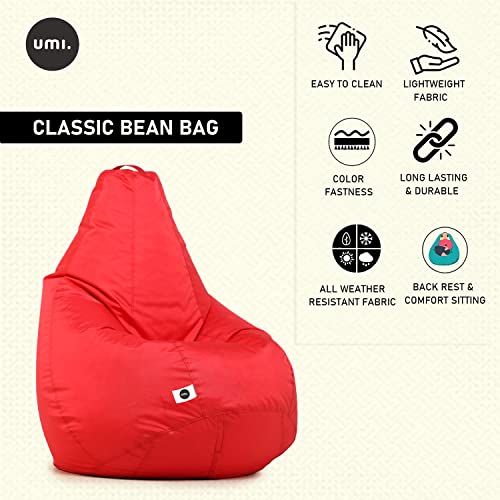 Image of Amazon Brand - Umi. Classic All Weather /Outdoor Bean Bag Cover (Without Beans) Red, Size- XXXL