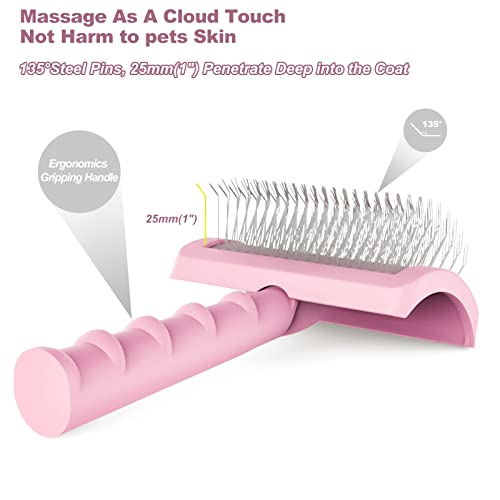 Large Firm Slicker Brush for Large Dog Matted Hair, Extra Long Pin Slicker Brush for Dogs Goldendoodles, Grooming Wire… - Image 4